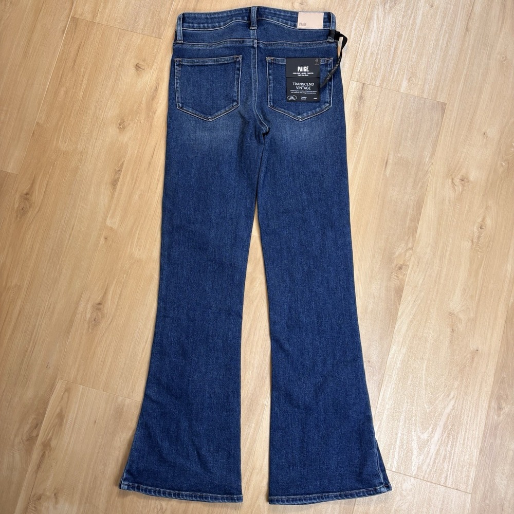 Paige Womens 26 Jeans High Rise Laurel Canyon New with Tags Flare Stretch - Picture 2 of 8